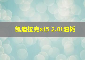 凯迪拉克xt5 2.0t油耗